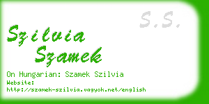 szilvia szamek business card